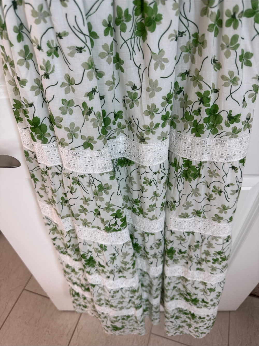 Hill House Nap Dress Green and White Floral Smocked Maxi - Picture 4 of 6